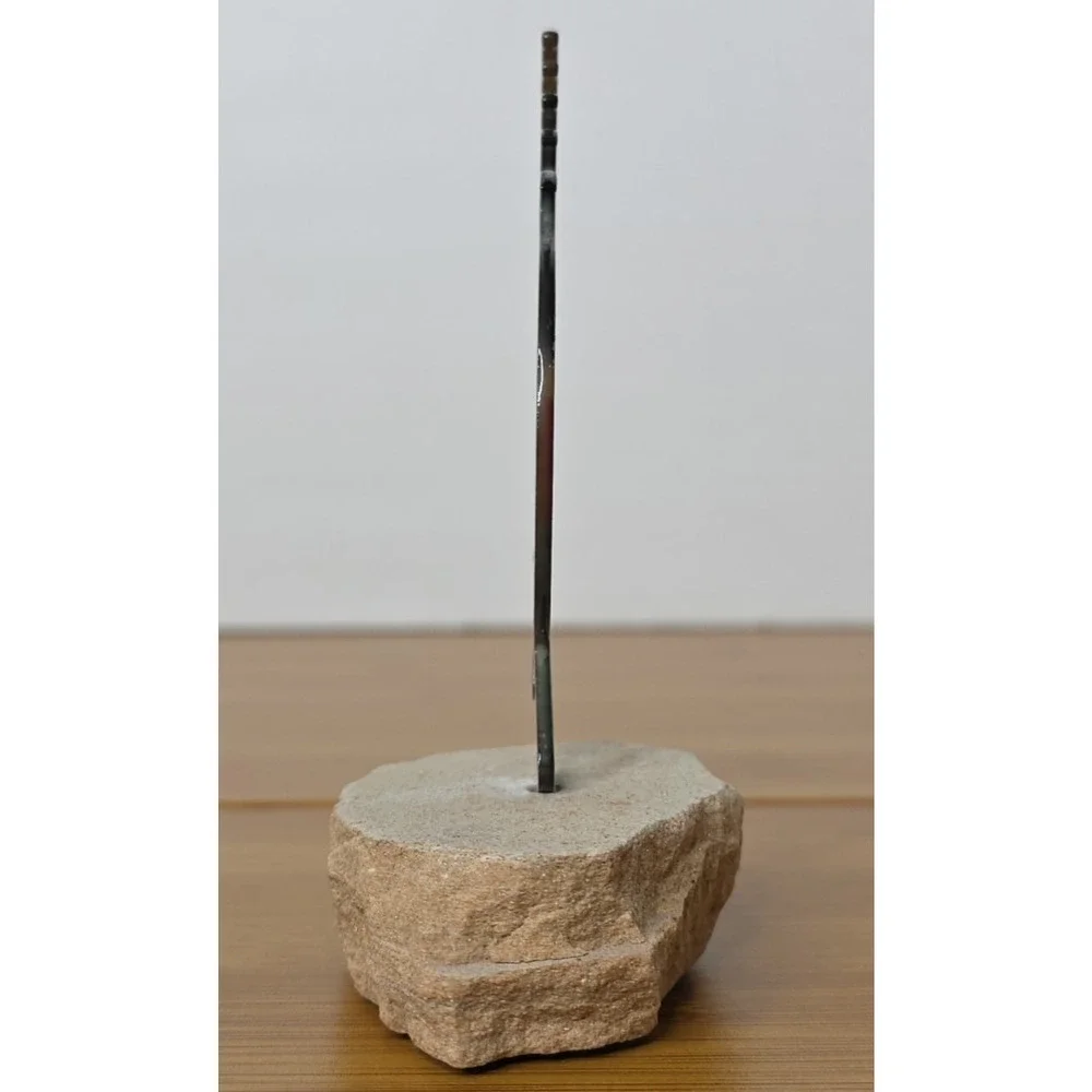 Lazart Kokopelli Metal Art Southwest‎ Enamel Figurine Sandstone 4.5
